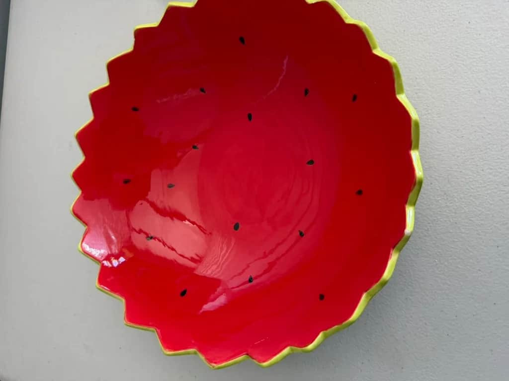 Watermelon Themed Ceramic Serving Bowl