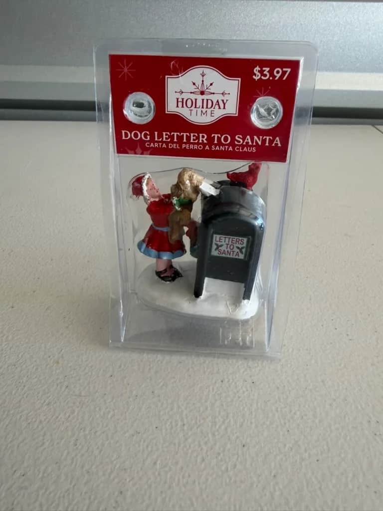 New Holiday Time Dog Letter to Santa Figurine