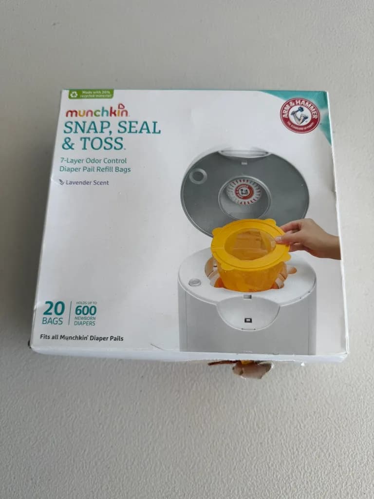 Munchkin Snap, Seal & Toss Diaper Pail Refill Bags (20 Count)