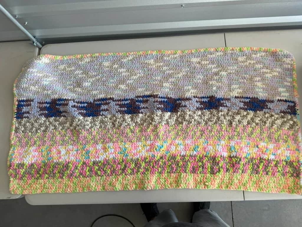 Multi-Colored Crochet Blanket