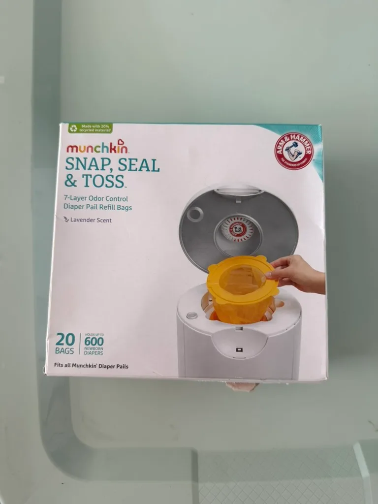 Munchkin Snap, Seal & Toss Diaper Pail Refill Bags (20 Count)