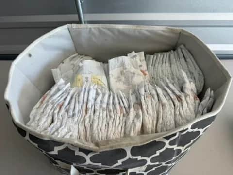 Size N Diapers with Storage Bin